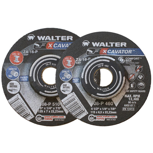 Meule XCAVATOR, 9" x 1/4", Arbre 7/8", Zirconium, Type 27 Distribution Élite MP