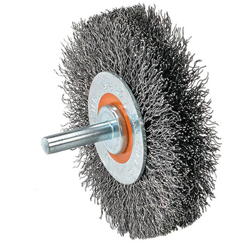 Mounted Crimped Wire Wheel, 3" Dia., 0.0118" Fill Distribution Élite MP