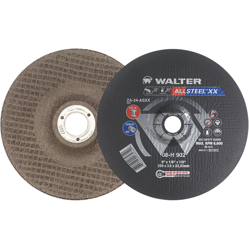 ALLSTEEL XX Depressed Centre Grinding Wheels, 9" x 1/8", 7/8" Arbor, Type 27 Distribution Élite MP