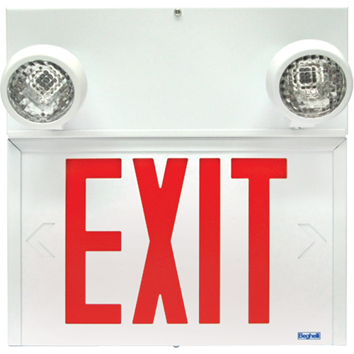 Enseignes/lampes combin&eacute;es Stella - Exit, DEL, &agrave; raccordement fixe, 12-1/8'' lo x 12-1/2" la, Anglais Distribution Élite MP