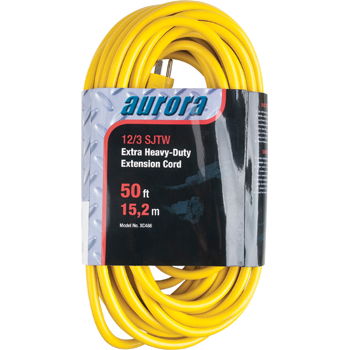 Vinyl Extension Cord, Outdoor, SJTW, 12/3 AWG, 15 A, 50' Distribution Élite MP