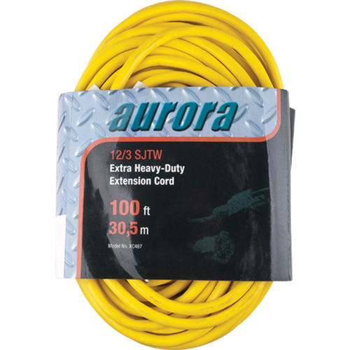 Cordon rallonge en vinyle, Ext&eacute;rieur, SJTW, AWG 12/3, 15 A, 100' Distribution Élite MP