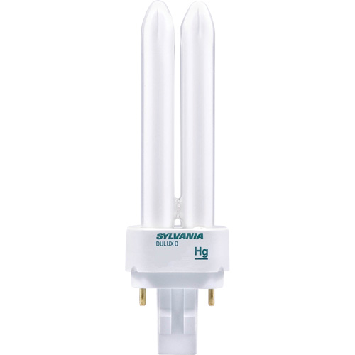 Dulux&reg; D/E Double-Tube Compact Fluorescent Lamp, D (T4), 13 W, 4100 K, G24Q-1 Base, 20000 hrs. Distribution Élite MP