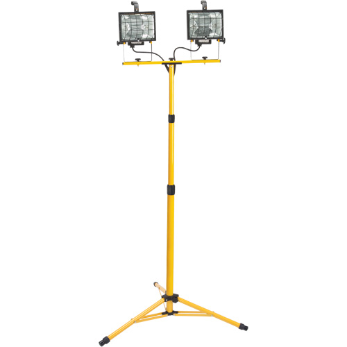 Twin-Head Work Light, Halogen, 500 W, 16000 Lumens, Steel Housing Distribution Élite MP
