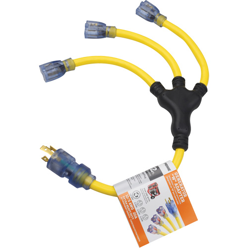Adaptateurs pour g&eacute;n&eacute;ratrice, Ext&eacute;rieur, STOW, AWG 12/3, 30 A, 3 prise(s), 2' Distribution Élite MP