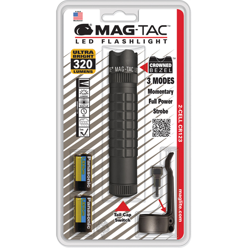 Mag-Tac Tactical Flashlights, LED, 320 Lumens, CR123 Batteries Distribution Élite MP