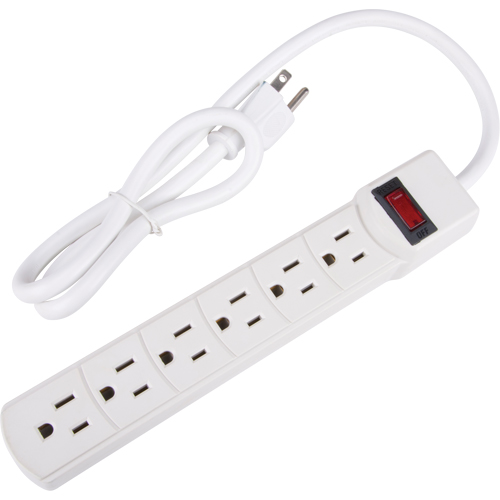 Limiteur de surtension, 6 Prises, 200 J, 1875 W, Cordon 3' Distribution Élite MP