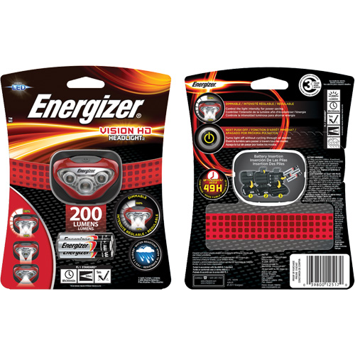 Vision Headlight, LED, 200 Lumens, 8.5 Hrs. Run Time, AAA Batteries Distribution Élite MP