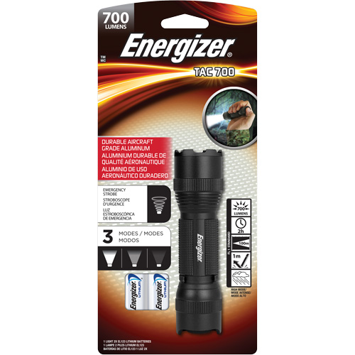 TAC 700 Flashlight, LED, 700 Lumens, CR123 Batteries Distribution Élite MP