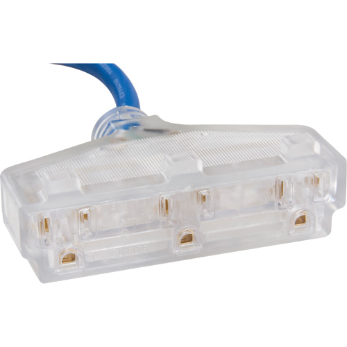 TPE-Rubber Extension Cord with Light Indicator, All-Weather, SJEOW, 14/3 AWG, 15 A, 3 Outlet(s), 25' Distribution Élite MP