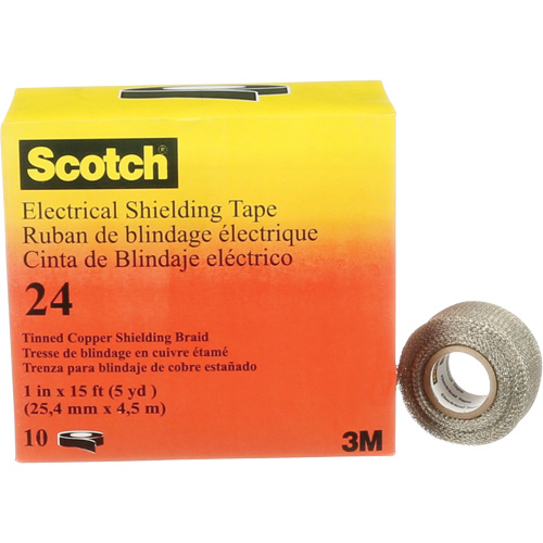 Scotch&reg; Electrical Shielding Tape, 25.4 mm (1") x 4.6 m (15'), Black, 16 mils Distribution Élite MP