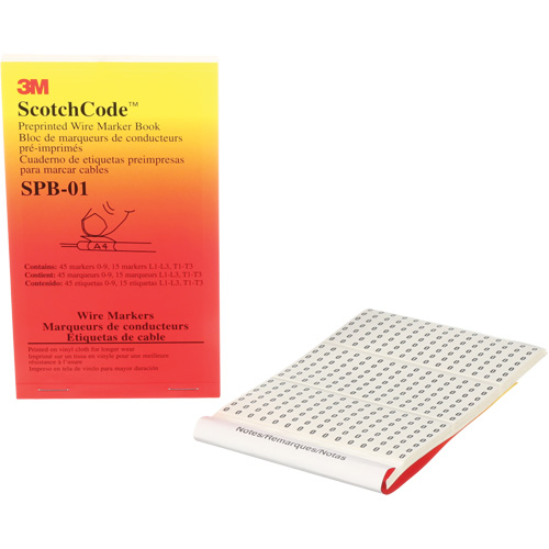 Livret d'&eacute;tiquettes pour le marquage de fils pr&eacute;imprim&eacute;es ScotchCode Distribution Élite MP