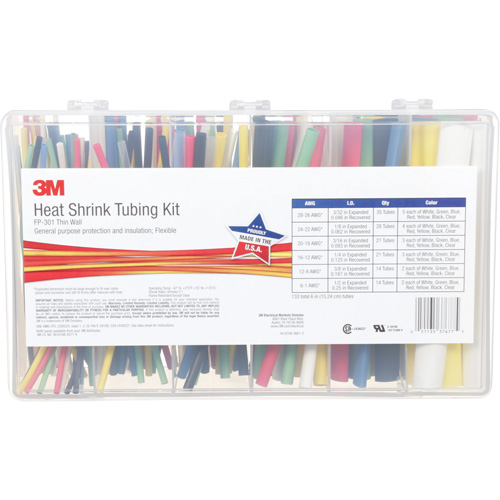 Heat Shrink Tubing, Thin Wall, 6", 0.5" (1.27cm) - 0.0938" (0.24cm) Distribution Élite MP