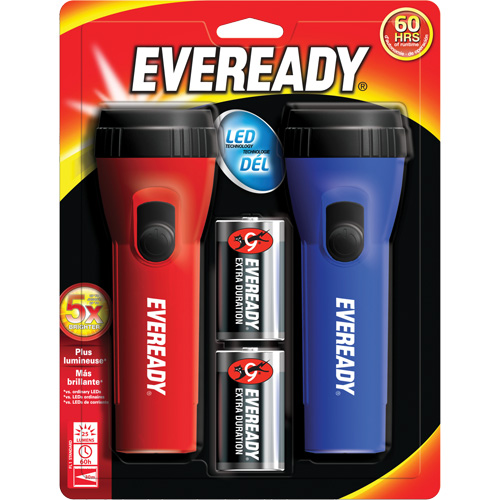 Eveready&reg; General Purpose Flashlight Kit, LED, 25 Lumens, D Batteries Distribution Élite MP