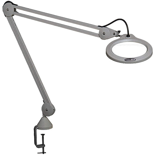 Magnifying Lamp, 5 Diopter, LED Light, 45" Arm, C-Clamp, Grey Distribution Élite MP