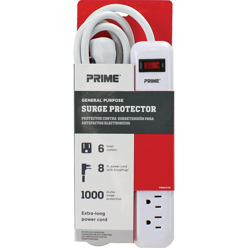 Surge Protector, 6 Outlets, 1000 J, 1875 W, 8' Cord Distribution Élite MP