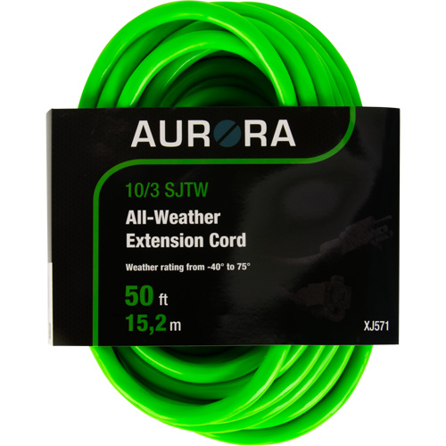 Cordon rallonge de calibre industriel, Toutes saisons, SJTW, AWG 10/3, 15 A, 50' Distribution Élite MP