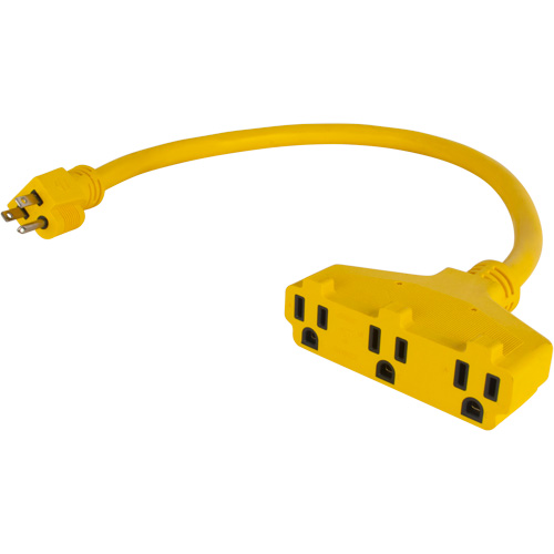 Extension Power Adapter, Outdoor, STOW, 12/3 AWG, 15 A, 3 Outlet(s), 2' Distribution Élite MP