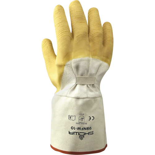 Gants robustes 99NFW, 10/Grand, R&ecirc;vetement Latex de caoutchouc, Enveloppe en Coton Distribution Élite MP
