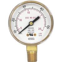 Pressure Gauges, 2" , 0-50 SCFH, Bottom Mount, Analogue Distribution Élite MP
