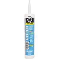 Scellant de silicone, acrylique et latex de qualit&eacute; sup&eacute;rieure pour moulures et garnitures Alex Flex, 300 ml, Cartouche, Blanc Distribution Élite MP