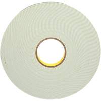 Double-Coated Foam Tape, 33 m (108') L x 25.4 mm (1") W, 62 mils, Urethane Distribution Élite MP