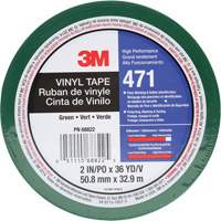 471 Vinyl Tape, 50.8 mm (2") W x 32.9 m (108') L, 5.2 mils, Green Distribution Élite MP