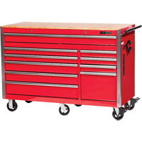 PRC5610 Pro Series Roller Cabinet, 10 Drawers, 55-9/10" W x 24-1/10" D x 39-7/10" H, Red Distribution Élite MP