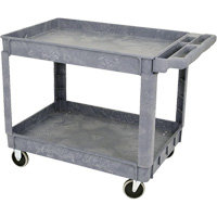 JPTC-3624 Heavy-Duty Polypropylene Shop Cart, 2 Tiers, 46" W x 25-1/2" D x 33-1/4" H, 500 lbs. Cap. Distribution Élite MP
