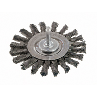 Brosses rotatives &agrave; fils nou&eacute;s - Brosse rotative &agrave; fils nou&eacute;s a/queue 1/4", fils nou&eacute;s standards, Dia. 3", Fils 0,014", Acier Distribution Élite MP