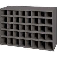 Steel Storage Bin Cabinet, 33-3/4" W x 8-1/2" D x 22-1/4" H, Grey Distribution Élite MP