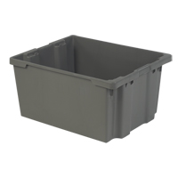 Contenants Stack-N-Nest Polylewton, 15,1" x 30,1" x 24", Gris Distribution Élite MP