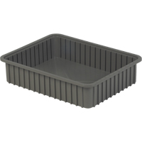 Contenants Divider Box, Poly&eacute;thyl&egrave;ne, 22,4" la x 17,4" p x 5" h, Gris Distribution Élite MP