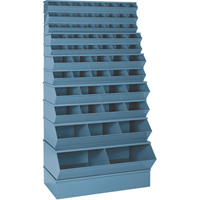 Sectional Bin Units, 100 lbs. Cap., 37" W x 8" D x 4-1/2" H, Blue Distribution Élite MP