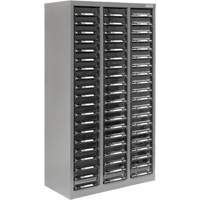 KPC-300 Parts Cabinet, Galvanized Steel, 60 Drawers, 21-3/10" x 10-2/5" x 36-9/10", Grey Distribution Élite MP