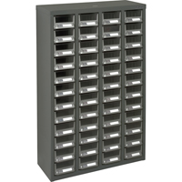 Casiers pour pi&egrave;ces KPC-400, Acier galvanis&eacute;, 48 tiroirs, 22-3/5" x 8-7/10" x 36-9/10", Gris Distribution Élite MP