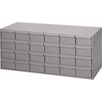 Casiers &agrave; tiroirs industriels, 24 tiroirs, 33-3/4" la x 11-5/8" p x 14-3/8" h, Gris Distribution Élite MP