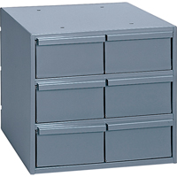 Casiers &agrave; tiroirs industriels, 6 tiroirs, 11-3/4" la x 11-5/8" p x 10-7/8" h, Gris Distribution Élite MP