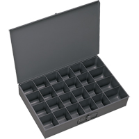 Compartment Scoop Boxes, Steel, 24 Slots, 13-3/8" W x 9-1/4" D x 2" H, Grey Distribution Élite MP
