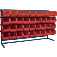 Rayonnage &agrave; persienne avec bacs, 36 bacs, 72" la x 15" p x 40" h Distribution Élite MP