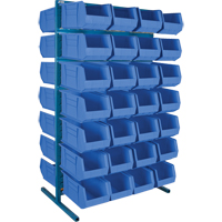 Double-Sided Stationary Bin Rack, 36" W x 24" D x 61" H, 56 Bins Distribution Élite MP