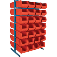 Double-Sided Stationary Bin Rack, 36" W x 24" D x 61" H, 56 Bins Distribution Élite MP