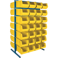 Double-Sided Stationary Bin Rack, 36" W x 24" D x 61" H, 56 Bins Distribution Élite MP