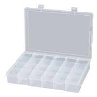 Compact Polypropylene Compartment Cases, 13-1/8" W x 9" D x 2-5/16" H, 24 Compartments Distribution Élite MP