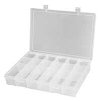 Compact Polypropylene Compartment Cases, 11" W x 6-3/4" D x 1-3/4" H, 18 Compartments Distribution Élite MP