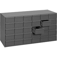 Casiers &agrave; tiroirs industriels, 30 tiroirs, 33-3/4" la x 11-5/8" p x 17-3/4" h, Gris Distribution Élite MP