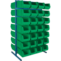Double-Sided Stationary Bin Rack, 61" W x 56" D x 24" H, 56 Bins Distribution Élite MP