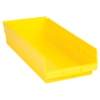Shelf Bins, 8-3/8" W x 4" H x 17-7/8" D, Yellow, 40 lbs. Capacity Distribution Élite MP