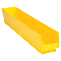 Shelf Bins, 4-1/8" W x 4" H x 23-5/8" D, Yellow, 50 lbs. Capacity Distribution Élite MP