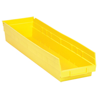 Bacs de rangement pour tablettes, 6-5/8" la x 4" H x 23-5/8" p, Jaune, Capacit&eacute; 50 lb Distribution Élite MP